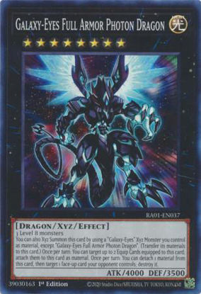 Galaxy-Eyes Full Armor Photon Dragon - RA01-EN037 - (V.1 - Super Rare) 1st Edition
