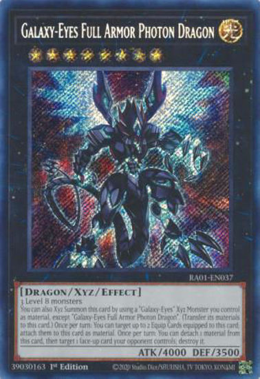 Galaxy-Eyes Full Armor Photon Dragon - RA01-EN037 - (V.3 - Secret Rare) 1st Edition