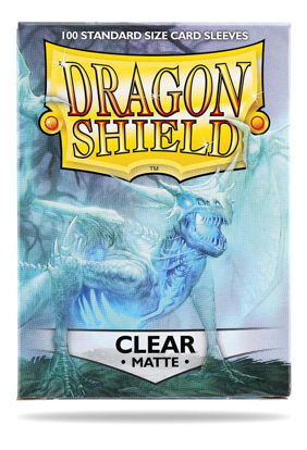 Dragon Shield Standard Sleeves - Matte Clear (100 Sleeves)