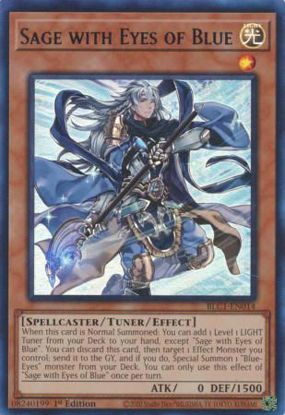 Sage with Eyes of Blue (Silver) - BLC1-EN014 - Ultra Rare 1st Edition