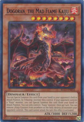 Dogoran, the Mad Flame Kaiju (Silver) - BLC1-EN033 - Ultra Rare 1st Edition