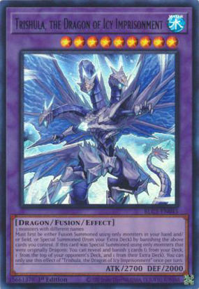 Trishula, the Dragon of Icy Imprisonment - BLC1-EN045 - Ultra Rare 1st Edition